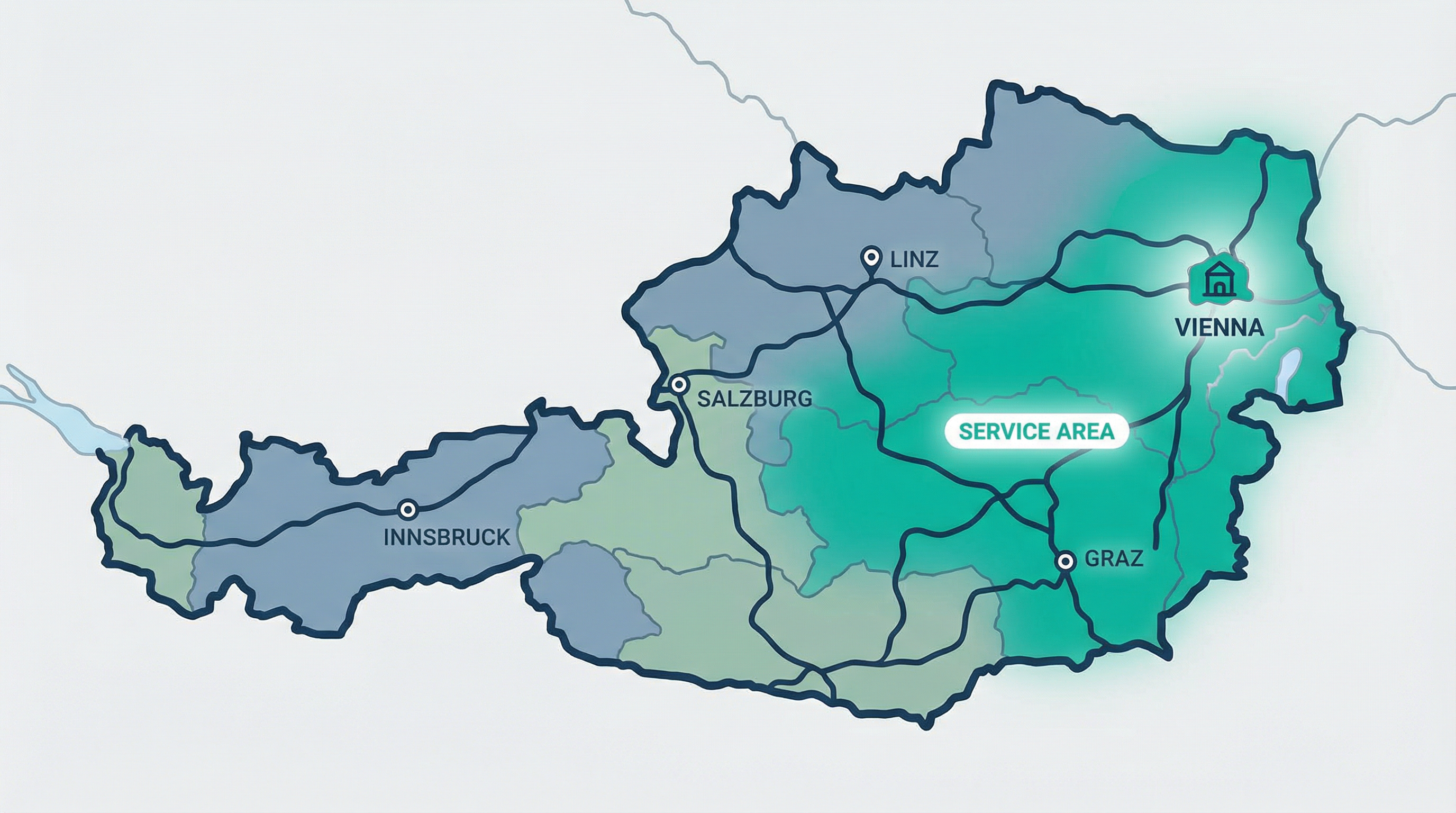 Servicegebiet Oesterreich